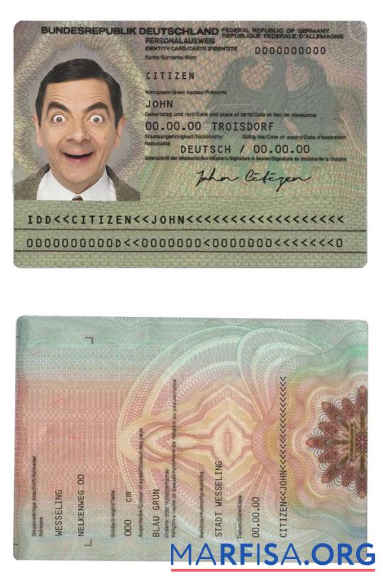 Realistic Germany ID (2010 – 2020) sample